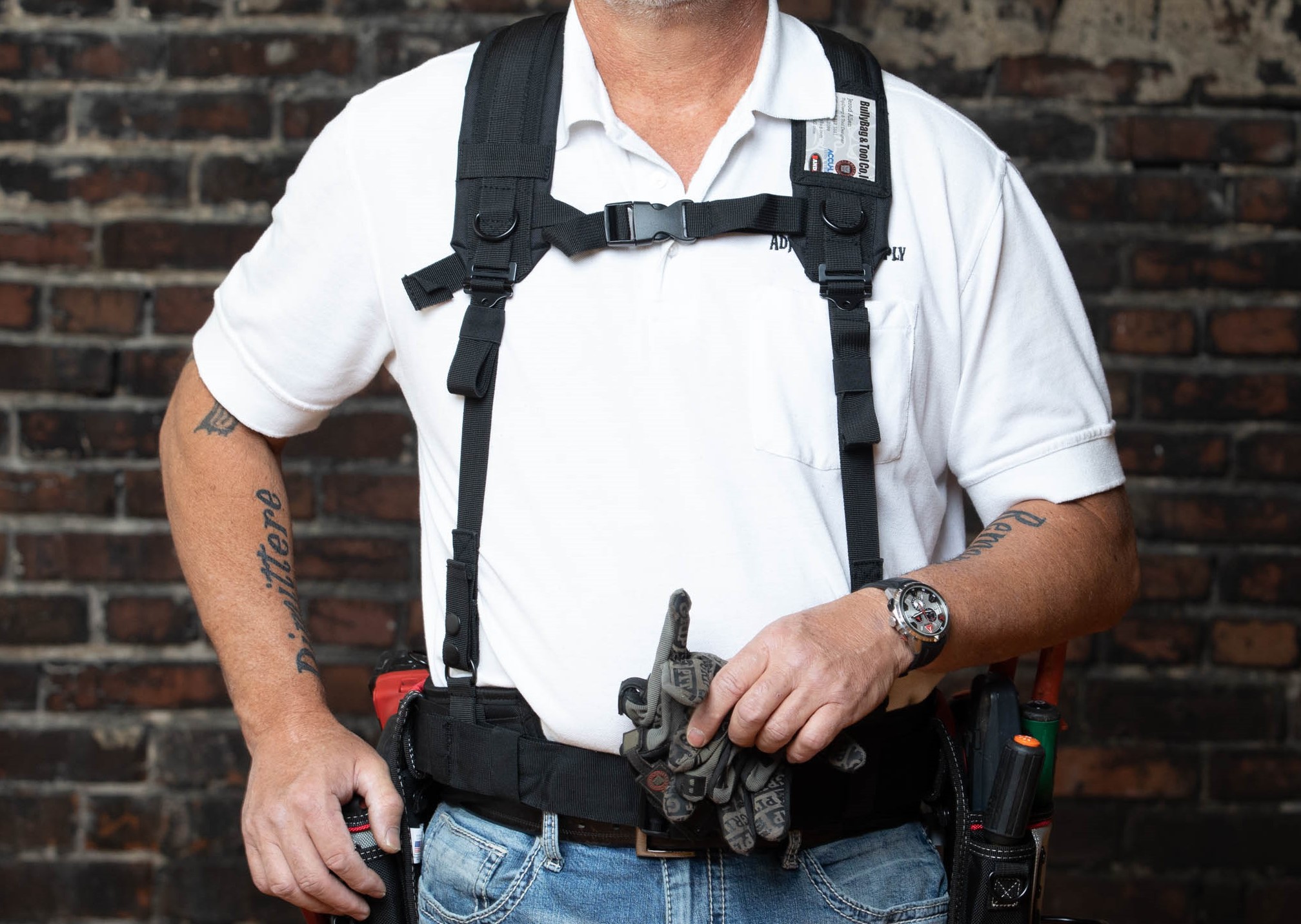 Police Duty Belt Suspenders X-type Tactical Suspenders Harness Suspenders  (Tan)